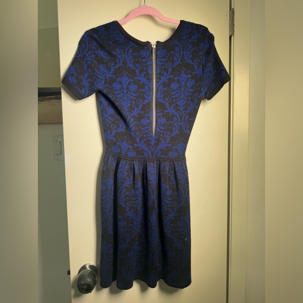 Romeo + Juliet Blue & Black Sweater Dress Sz Small - Picture 5 of 7